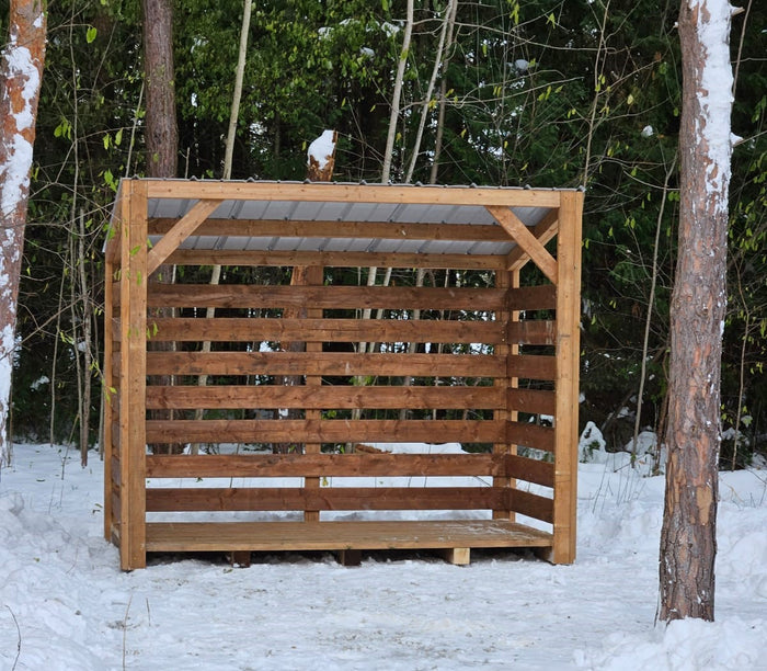 #FWS100 Slated Fire Wood Storage Shed