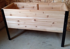 SL48 Raised Cedar Planter W/ Steel Legs 18x48"